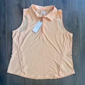 CALIA Golf Renew Sleeveless Polo Orange Pastel Women XXL